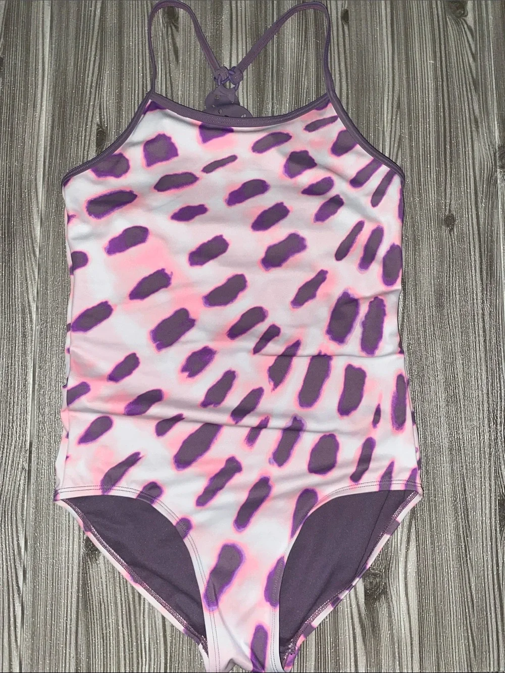 Justice Purple & Pink One-Piece Swimsuit Size 16 Girls